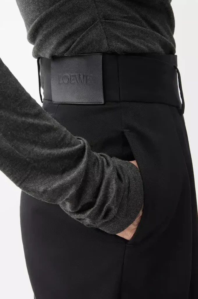 Jupe portefeuille en coton et soie Noir