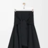 Jupe portefeuille en coton Noir
