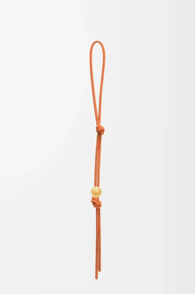 Lanière personnalisable en cuir de veau classique Maple Orange