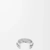 Large manchette tressée en argent sterling Argent
