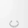 Large manchette tressée en argent sterling Argent