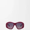 Lunettes de soleil Beveled Pentagon Milky Burgundy Lunettes de soleil Beveled Pentagon Milky Burgundy