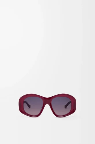 Lunettes de soleil Beveled Pentagon Milky Burgundy
