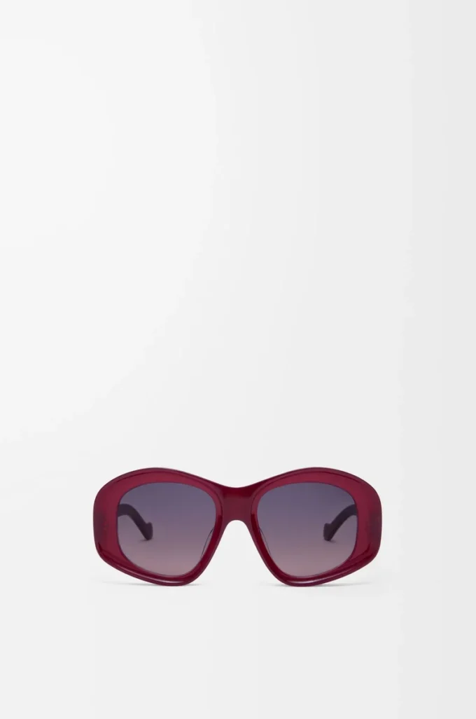 Lunettes de soleil Beveled Pentagon Milky Burgundy Lunettes de soleil Beveled Pentagon Milky Burgundy