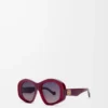 Lunettes de soleil Beveled Pentagon Milky Burgundy Lunettes de soleil Beveled Pentagon Milky Burgundy