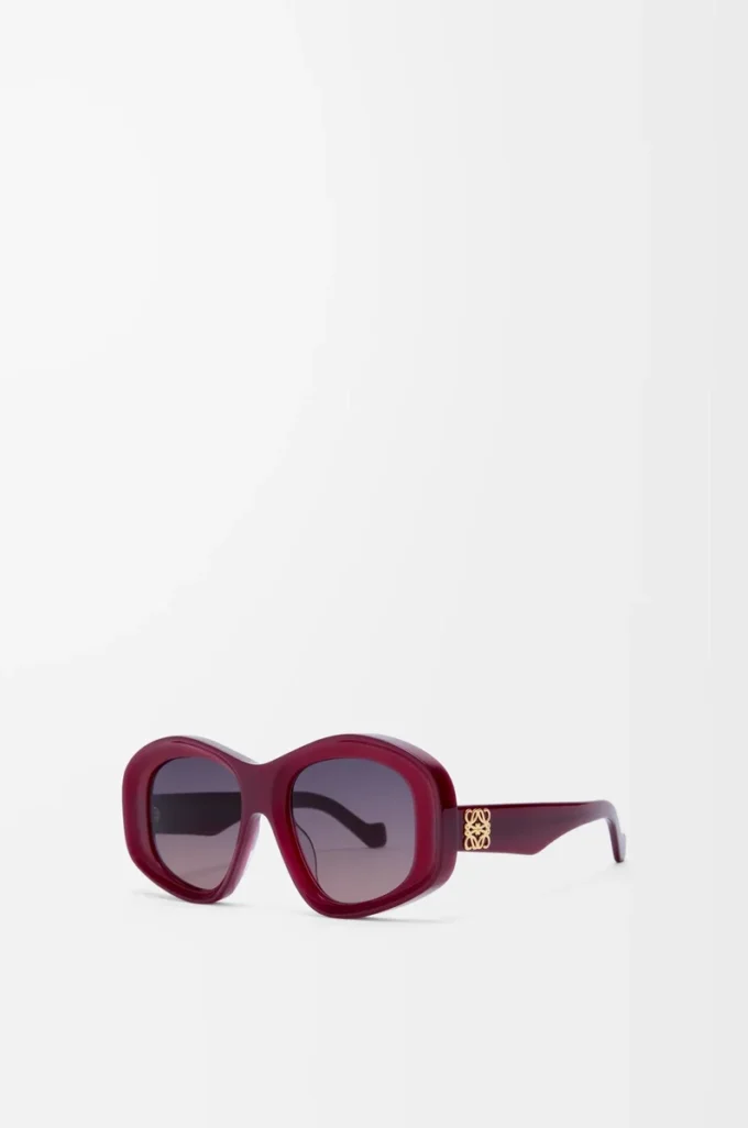 Lunettes de soleil Beveled Pentagon Milky Burgundy Lunettes de soleil Beveled Pentagon Milky Burgundy