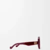 Lunettes de soleil Beveled Pentagon Milky Burgundy Lunettes de soleil Beveled Pentagon Milky Burgundy