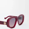 Lunettes de soleil Beveled Pentagon Milky Burgundy Lunettes de soleil Beveled Pentagon Milky Burgundy