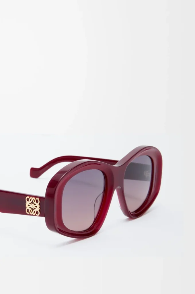 Lunettes de soleil Beveled Pentagon Milky Burgundy Lunettes de soleil Beveled Pentagon Milky Burgundy
