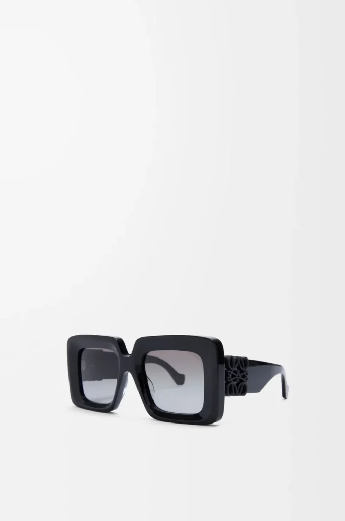 Lunettes de soleil Beveled Square Maxi Anagram Noir