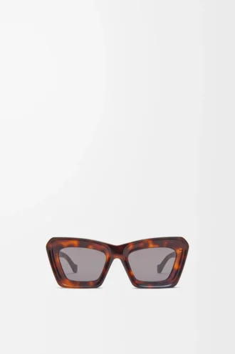 Lunettes de soleil Cateye Havana à bords biseautés