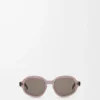 Lunettes de soleil Delta Slim Transparent Brown