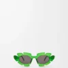 Lunettes de soleil en forme de fleur Vert transparent