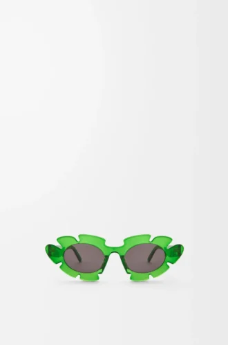 Lunettes de soleil en forme de fleur Vert transparent