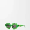 Lunettes de soleil en forme de fleur Vert transparent