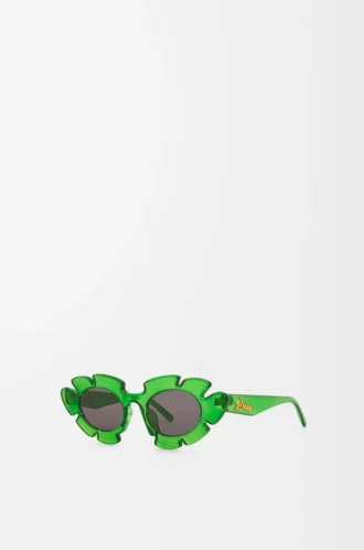Lunettes de soleil en forme de fleur Vert transparent