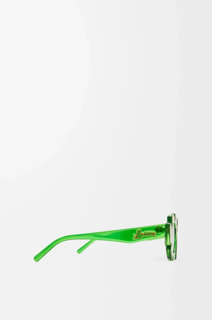 Lunettes de soleil en forme de fleur Vert transparent