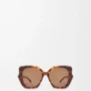 Lunettes de soleil fantaisie fines Havana