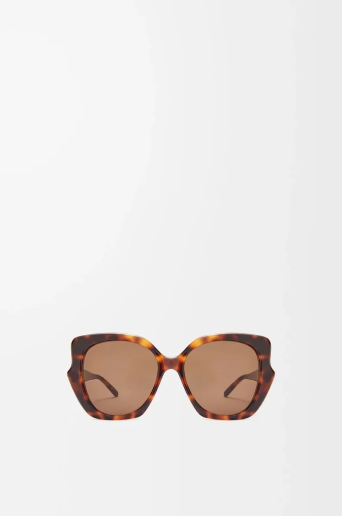 Lunettes de soleil fantaisie fines Havana