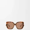 Lunettes de soleil fantaisie fines Havana