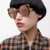 Lunettes de soleil fantaisie fines Havana