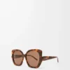 Lunettes de soleil fantaisie fines Havana