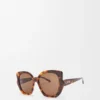 Lunettes de soleil fantaisie fines Havana