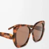 Lunettes de soleil fantaisie fines Havana