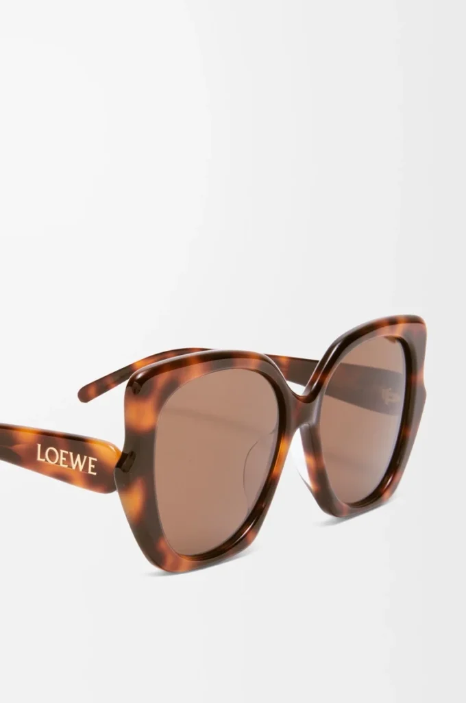 Lunettes de soleil fantaisie fines Havana