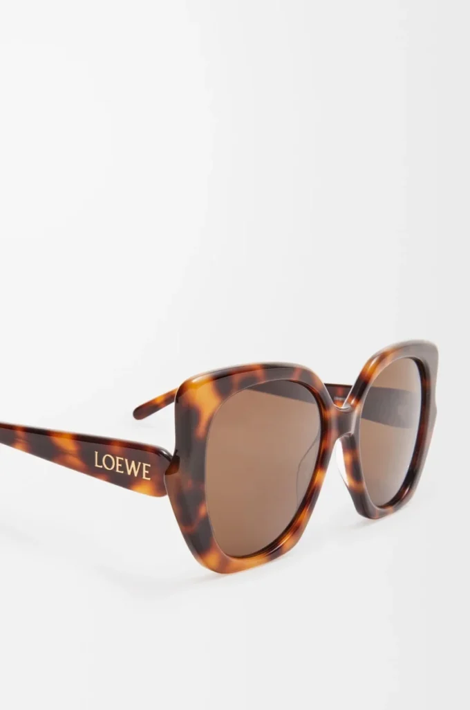 Lunettes de soleil fantaisie fines Havana