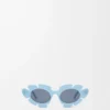 Lunettes de soleil Flower Bleu clair