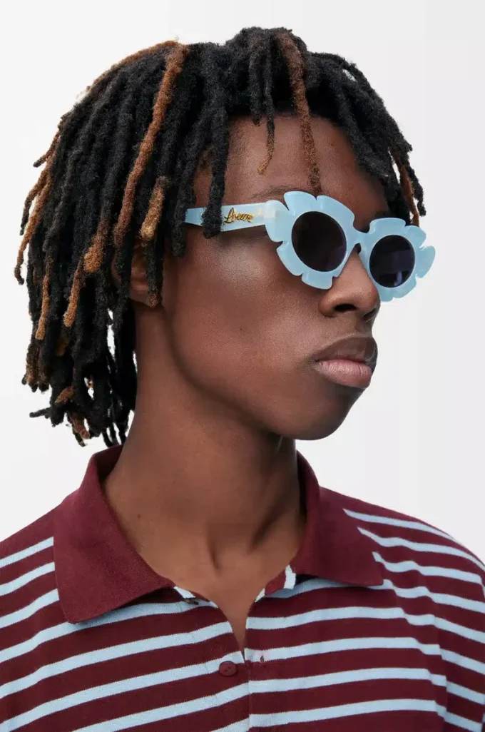 Lunettes de soleil Flower Bleu clair