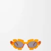 Lunettes de soleil Flower Orange transparent