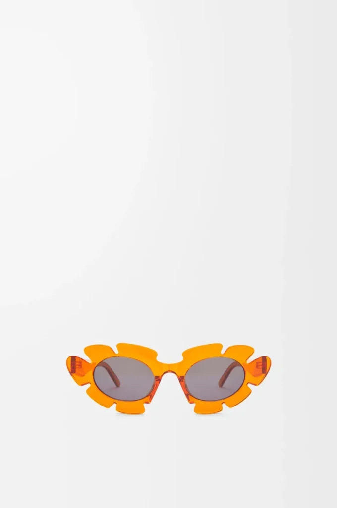 Lunettes de soleil Flower Orange transparent