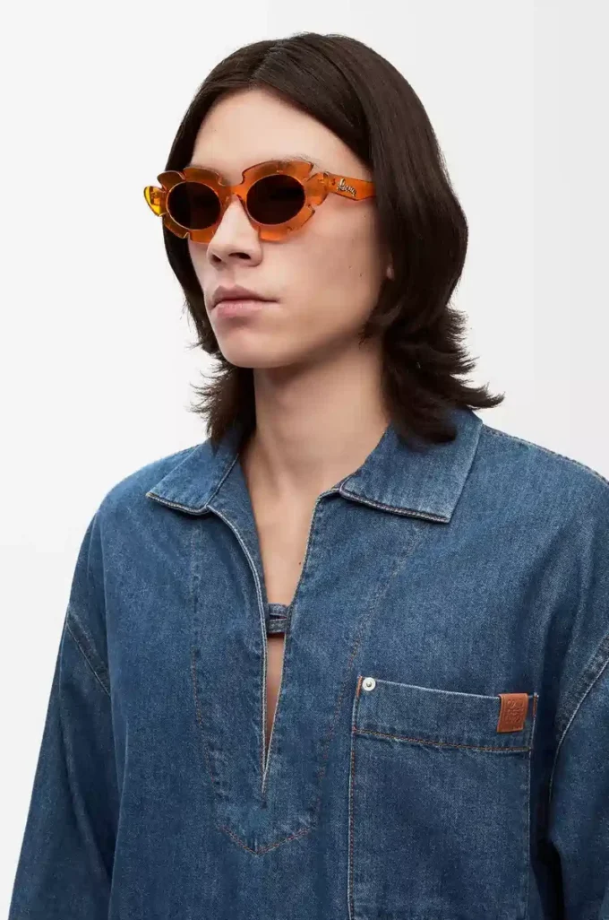 Lunettes de soleil Flower Orange transparent
