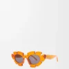 Lunettes de soleil Flower Orange transparent