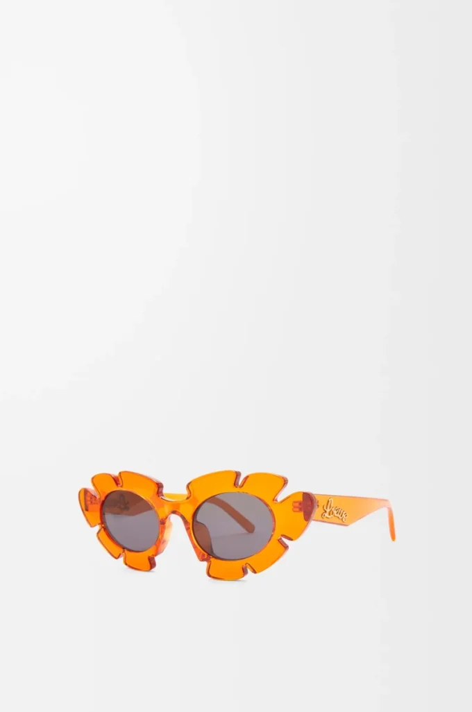 Lunettes de soleil Flower Orange transparent