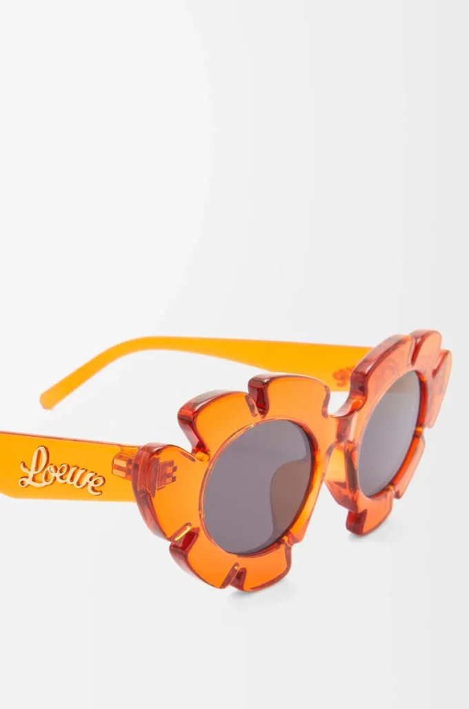 Lunettes de soleil Flower Orange transparent