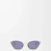 Lunettes de soleil hexagonales Anagram bleu uni