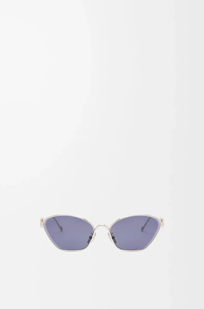 Lunettes de soleil hexagonales Anagram bleu uni
