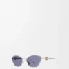 Lunettes de soleil hexagonales Anagram bleu uni