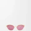 Lunettes de soleil hexagonales Anagram Burgundy