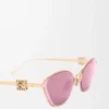 Lunettes de soleil hexagonales Anagram Burgundy