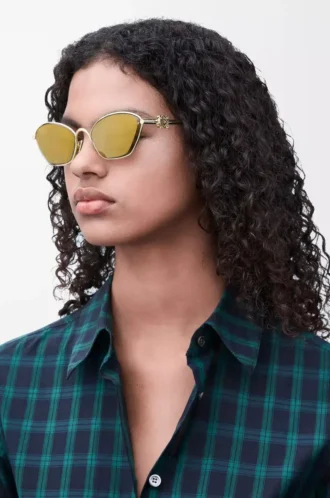 Lunettes de soleil hexagonales Anagram Gold