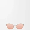 Lunettes de soleil hexagonales Anagram Rose Gold