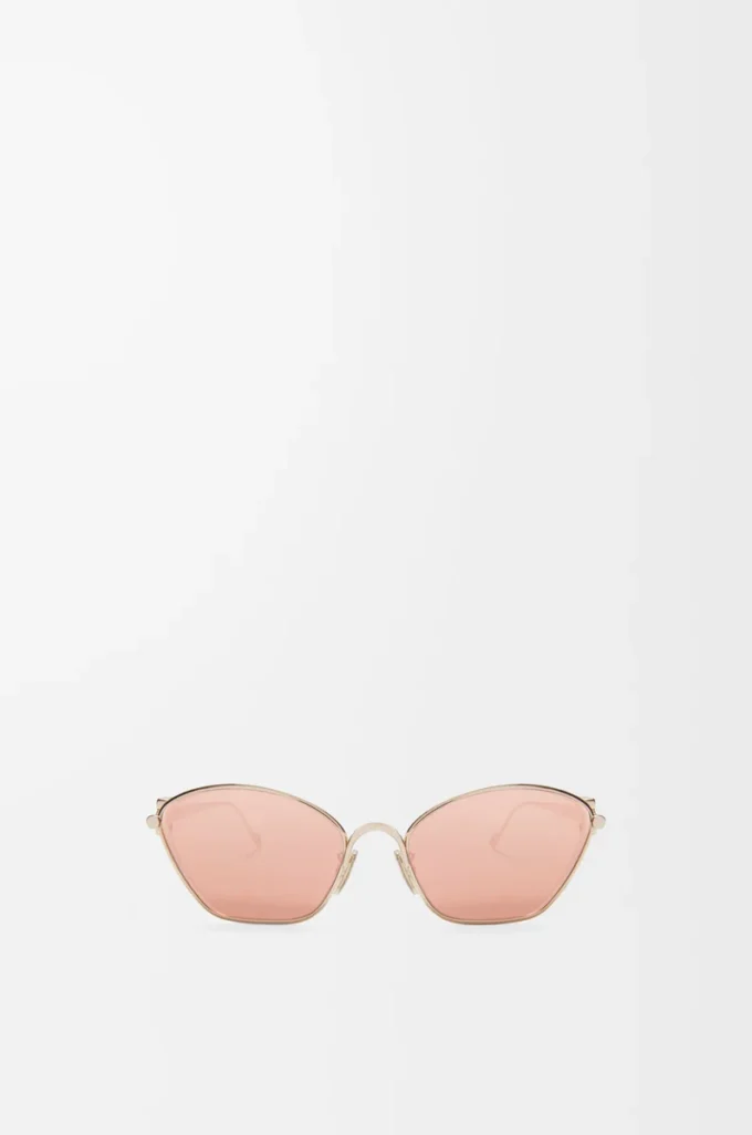Lunettes de soleil hexagonales Anagram Rose Gold