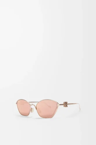 Lunettes de soleil hexagonales Anagram Rose Gold