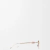 Lunettes de soleil hexagonales Anagram Rose Gold