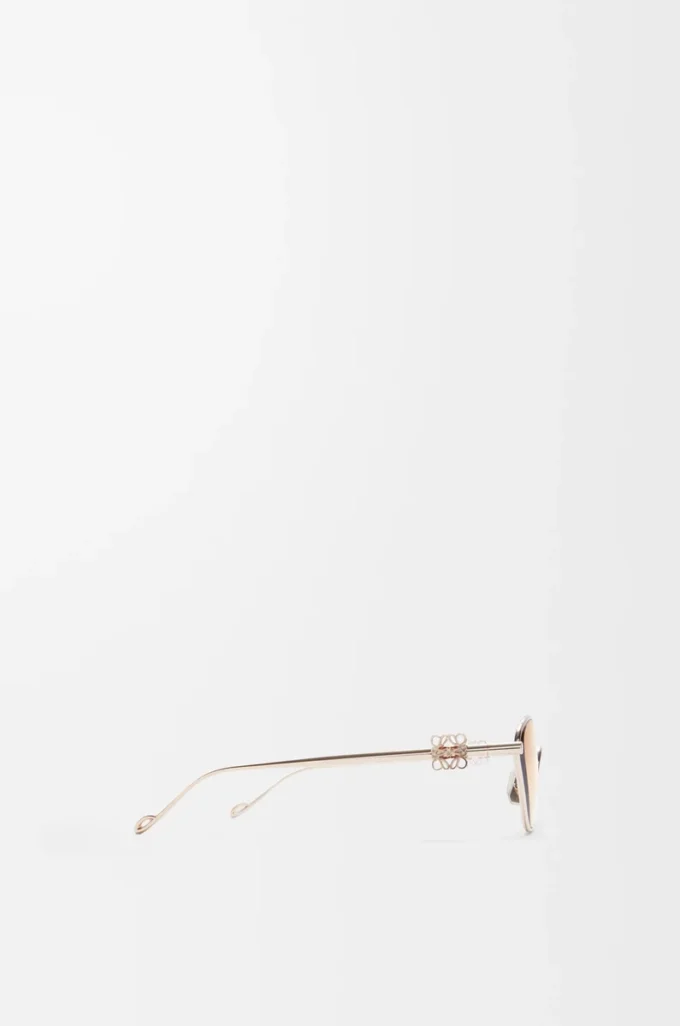 Lunettes de soleil hexagonales Anagram Rose Gold