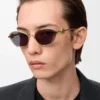 Lunettes de soleil hexagonales Anagram Smoke Moka